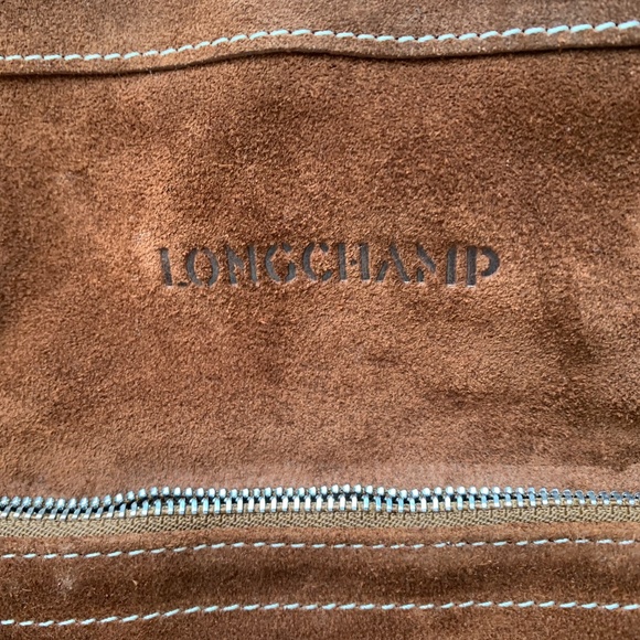 Longchamp Brown Suede Tote Bag - Picture 5 of 6